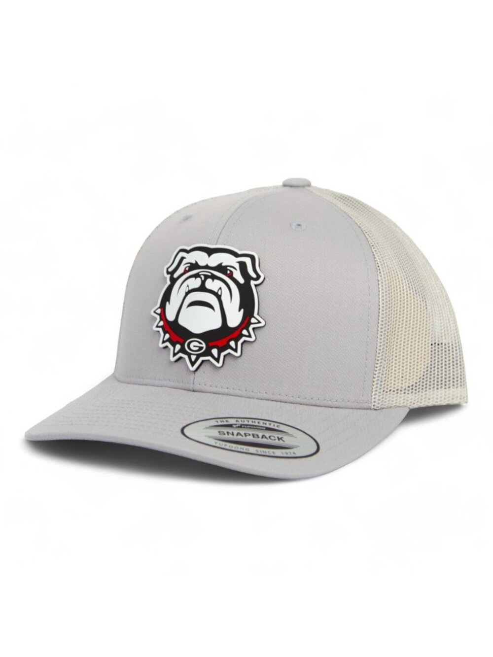 Georgia Bulldogs UGA 3D YP Snapback Trucker Hat- Silver